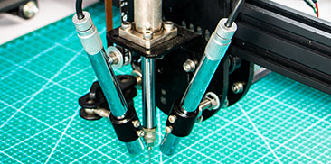 PSE-22 motorized pick and place machine. Microscopes detail