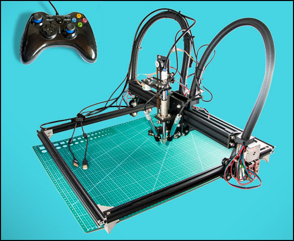 PSE-22. Motorized pick and place machine controllable by GamePad