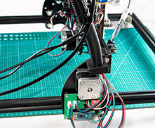 PSE-22 motorized pick and place machine. Details of the stepper motors
